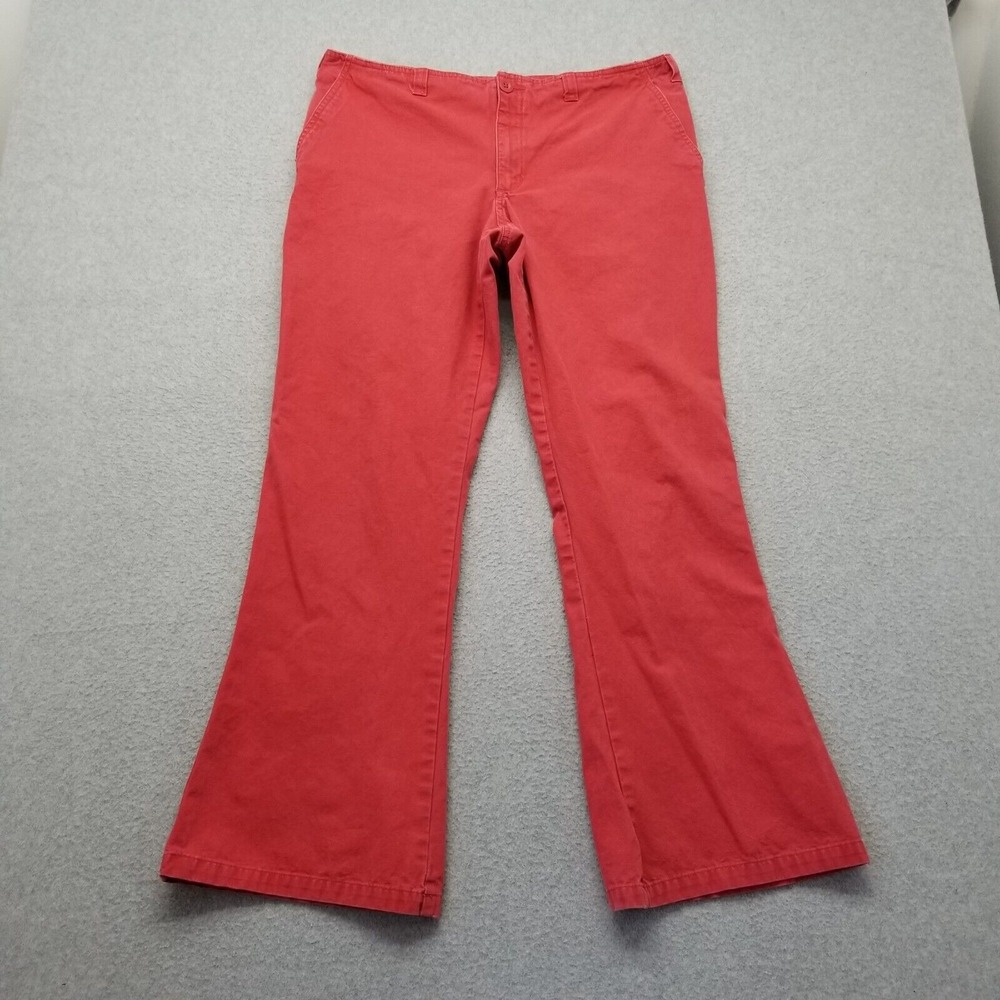 Abercrombie‎ & Fitch Pants Womens 12 Red Flared Pockets 36x30 Cotton